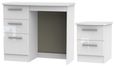 Knightsbridge White 2 Piece Bedroom Set with 2 Drawer Bedside