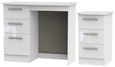 Knightsbridge White 2 Piece Bedroom Set with 3 Drawer Bedside