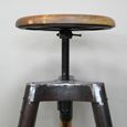 Stool - Mango Wood and Metal - Round - Adjustable