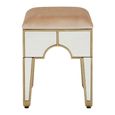 Knightsbridge Stool - Mirrored with Gold Trim
