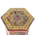 Biella Stool - Mango Wood - Painted - Hexagon Style