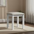 Modern Dressing Stool - Padded - Grey Painted