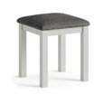 Modern Dressing Stool - Padded - Grey Painted