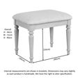 Cromwell Padded Dressing Stool - Oak