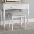 Cromwell Padded Dressing Stool - White Painted
