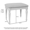 Cromwell Padded Dressing Stool - Grey Painted
