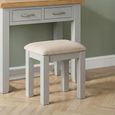 Wilmont Padded Dressing Stool - Grey Painted