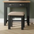Wilmont Dressing Stool - Padded - Black Painted