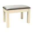 Versailles Padded Dressing Stool - Ivory Painted