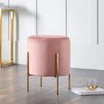 Harrogate Pink Round Upholstered Stool