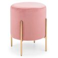 Harrogate Pink Round Upholstered Stool