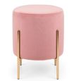 Harrogate Pink Round Upholstered Stool