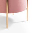 Harrogate Pink Round Upholstered Stool