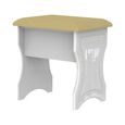 Pembroke White Gloss Padded Dressing Stool