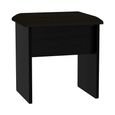 Knightsbridge Padded Dressing Stool - Black Gloss