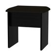 Knightsbridge Padded Dressing Stool - Black Gloss