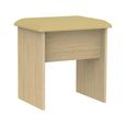 Knightsbridge Dressing Stool - Padded - Light Oak