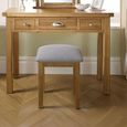 Clearance - Woburn Dressing Stool - Padded - Rustic Oak - A490
