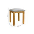 Clearance - Woburn Dressing Stool - Padded - Rustic Oak - A490