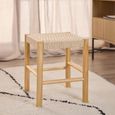 Alvin Stool - Off White - Weaved - Square