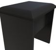 Black Ash Padded Dressing Stool
