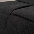 Ottoman Stool - Square - Black Velvet Fabric