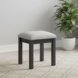 Bordeaux Dressing Stool - Padded - Charcoal