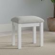 Bordeaux Dressing Stool - Padded - White