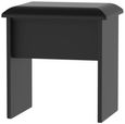 Camden Black Gloss Padded Dressing Stool