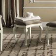 Nostalgia Dressing Stool - Padded - Leather - Bianco Antico