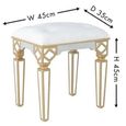 Casablanca Mirrored Gold Trim Stool