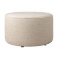 Clearance - Barrow Pouf - Round - Off White Fabric - FSS14513