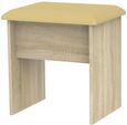 Contrast Oak Effect Padded Dressing Stool