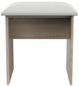 Devon Oak Effect Padded Dressing Stool