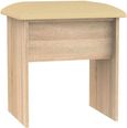 Dorset Oak Effect Padded Dressing Stool