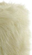 Inca Stool - Round - White Faux Fur