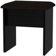 Knightsbridge Black Padded Dressing Stool