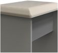 Milan Grey Dressing Padded Dressing Stool