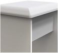 Milan White Gloss Padded Dressing Stool