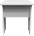 Milan White Gloss Padded Dressing Stool