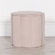 Round Stool - Natural Velvet