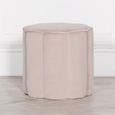 Round Stool - Natural Velvet