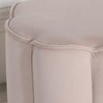 Round Stool - Natural Velvet