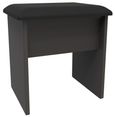 New York Graphite Padded Dressing Stool