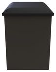 New York Graphite Padded Dressing Stool