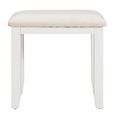 Paisley White Painted Padded Dressing Stool