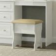 Pembroke White Gloss Padded Dressing Stool