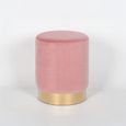 Round Stool - Pink Velvet
