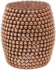 Templar Stool - Round - Copper Beaded