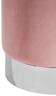 Vogue Round Stool - Pink Velvet Fabric